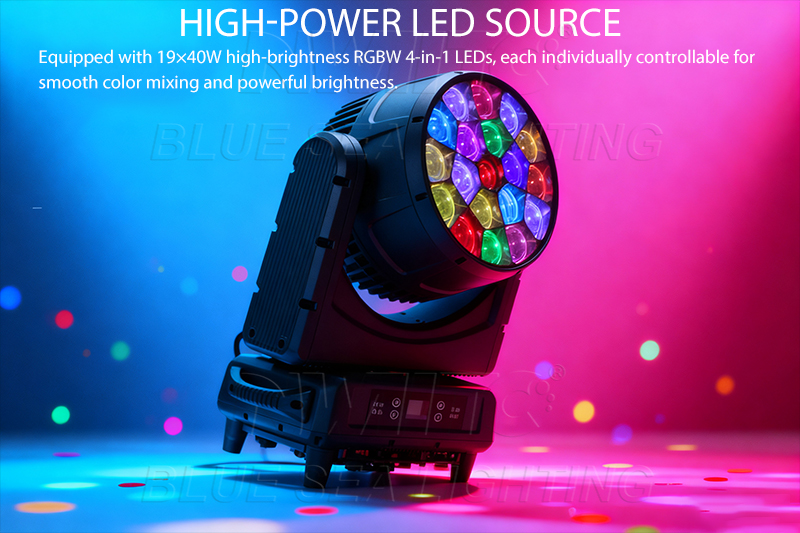 Waterproof 19x40w BEE EYE Rotating Pixel Zoom Wash LED Moving